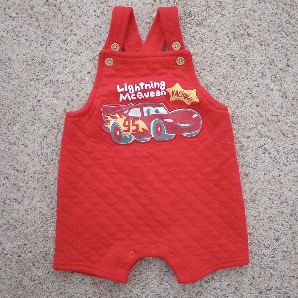 Lightning McQueen Overalls Baby 9 Months